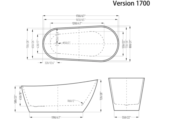 BANANA One Piece Bathtub - BANANA 1500/1700 - Image 4