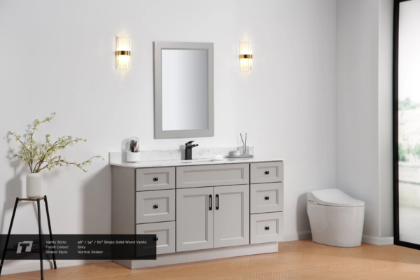 Single Solid Wood Vanity- 48″/54″/60″ - Image 4