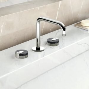 Marmo Three Holes Widespread Bathroom Faucet