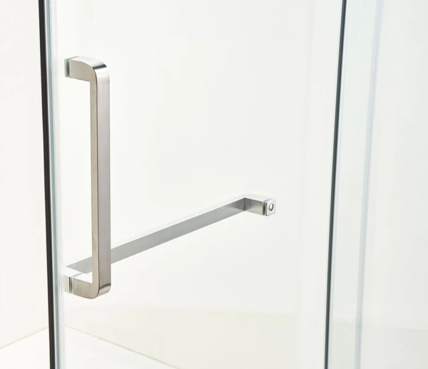 Brushed Nickel Frameless Shower Glass Door - Image 3