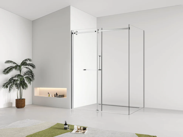 Chrome Frameless Shower Glass Door