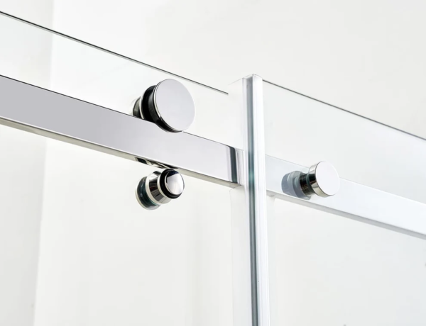 Chrome Frameless Shower Glass Door - Image 4