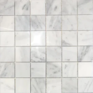 CARRARA SQUARE POLISHED MARBLE MOSAIC