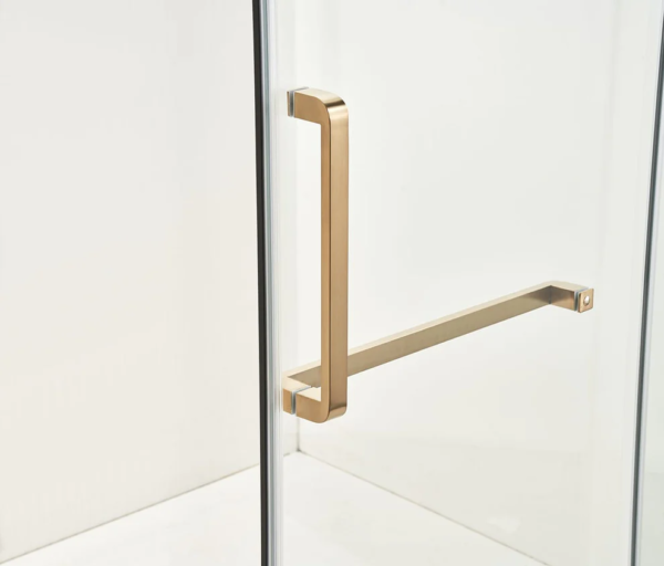 Brushed Gold Frameless Shower Glass Door - Image 3