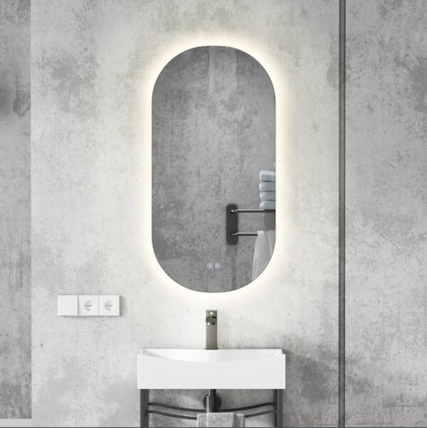 MODERNO Runway Style Backlit Frameless Bathroom LED Mirror - LM824B - Image 2