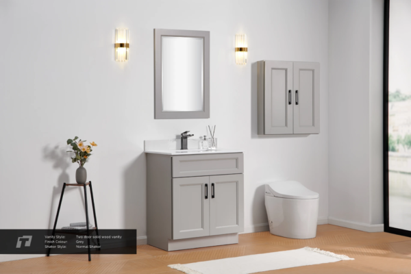 Two Door Solid Wood Vanity - Image 3