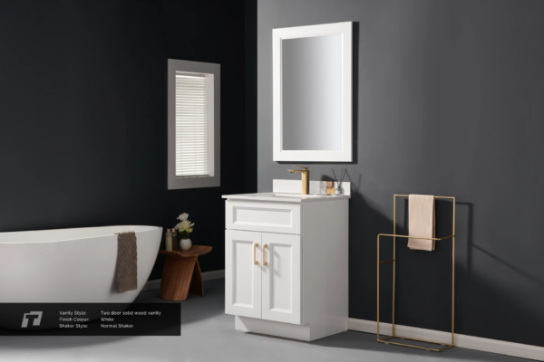 Two Door Solid Wood Vanity - Image 2